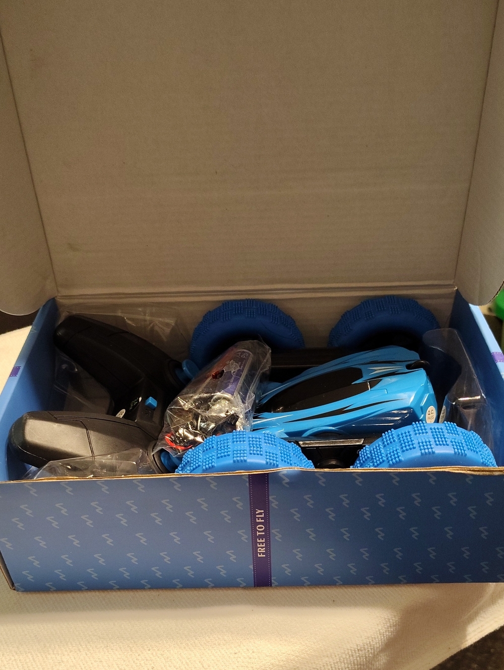 Blue Remote Control Stunt Car